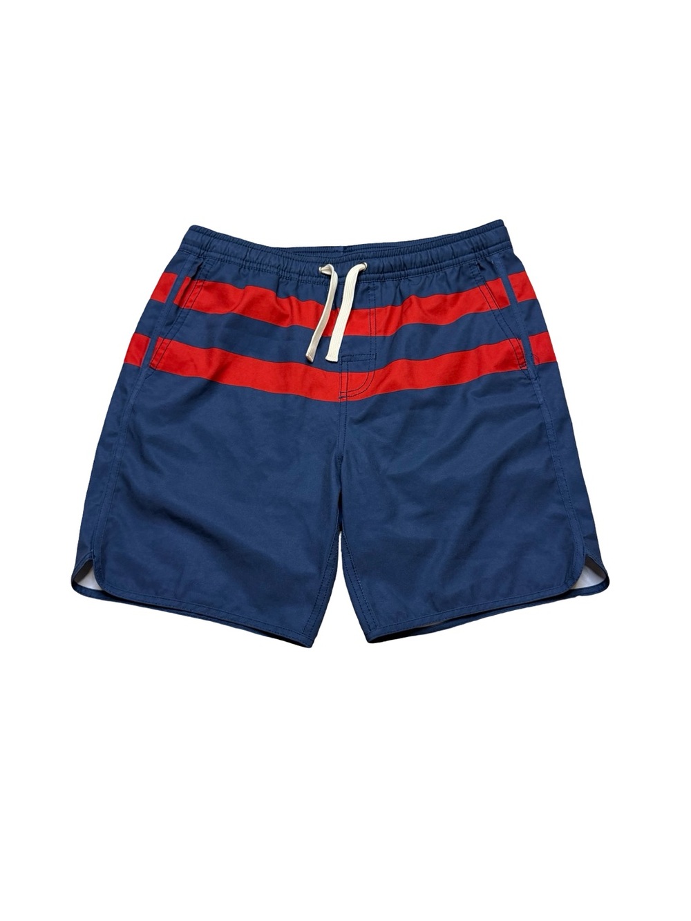 🩳 Fair Harbor Youth Swim Trunks Large Striped Lined Beach Shorts 🌊